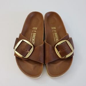 —SOLD —NWOT Birkenstock Madrid Big Buckle Slide Sandal in Cognac Brown 8 - 8.5